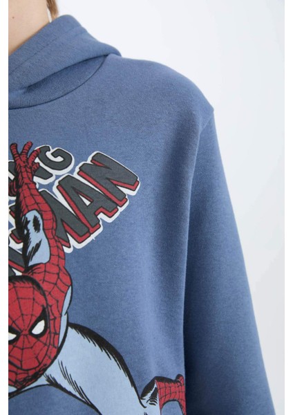 Erkek Çocuk 2'li Takım Marvel Comics Kapüşonlu Sweatshirt Beli Lastikli Eşofman Altı D2402A824AU