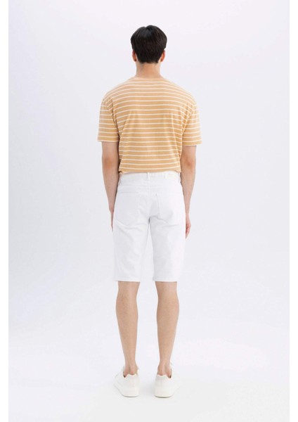 Slim Fit Dar Kesim Jean Bermuda Şort