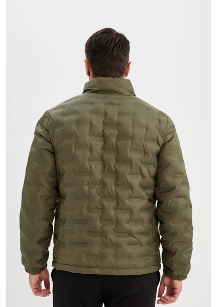 Su İtici Kapitone Slim Fit Dar Kesim Dik Yaka Astarlı Fermuarlı Cepli Kışlık Şişme Mont D1234AX24WN
