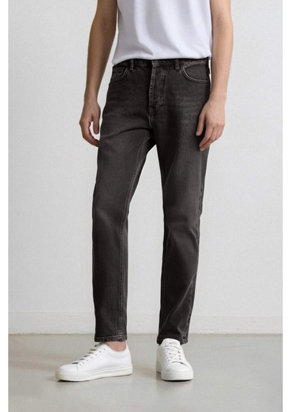 90's Slim Fit Dar Kalıp Yüksek Bel Dar Paça Jean Pantolon D1814AX24WN