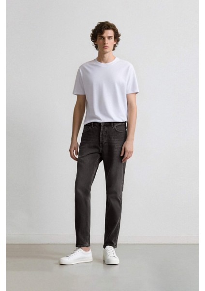 90's Slim Fit Dar Kalıp Yüksek Bel Dar Paça Jean Pantolon D1814AX24WN