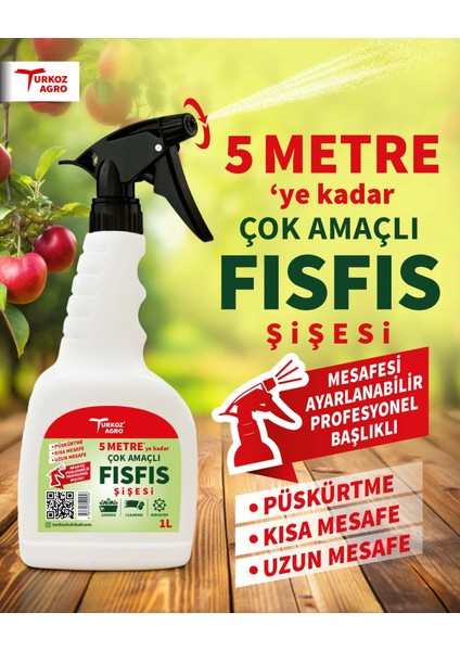 Turkoz Sprey Çok Amaçlı Bahçe Temizlik Bitki Ilaçlama Fısfıs – 1 Litre