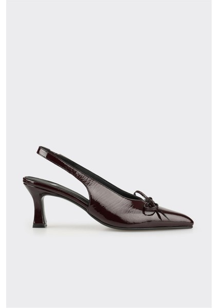 Bordo Deri Kadın Günlük Ayakkabı