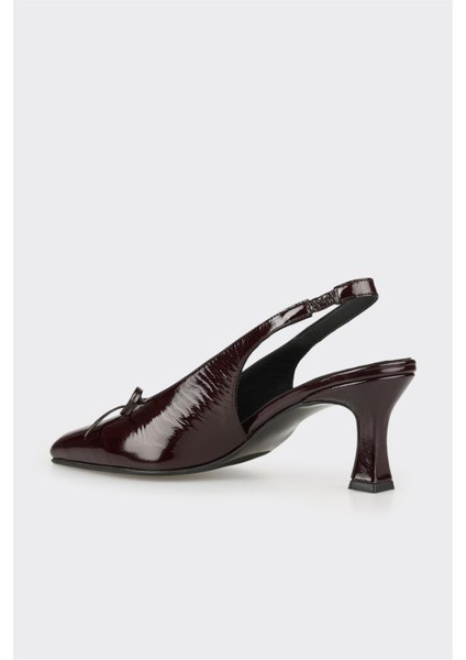 Bordo Deri Kadın Günlük Ayakkabı modelleri