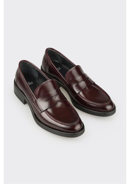 Bordo Deri Kadın Günlük Ayakkabı fiyatları