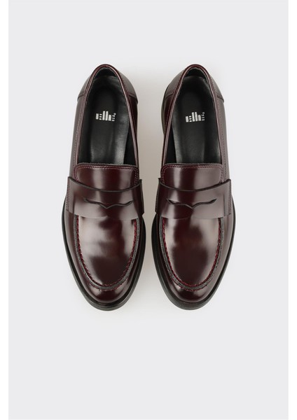 Bordo Deri Kadın Günlük Ayakkabı fırsatları