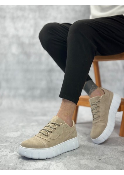 ET0666 Krem Yüksek Taban Erkek Günlük Ayakkabı indirimleri
