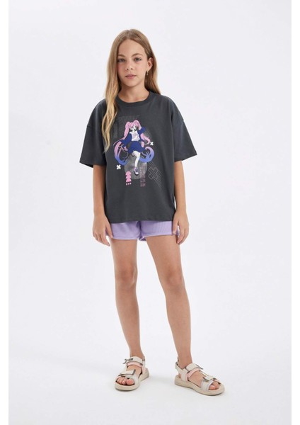 Kız Çocuk Waffle Şort D0903A824HS