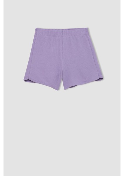 Kız Çocuk Waffle Şort D0903A824HS