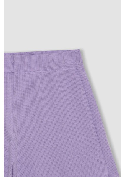 Kız Çocuk Waffle Şort D0903A824HS