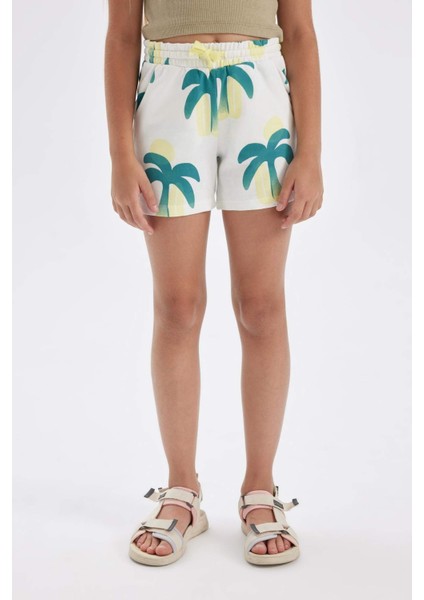 Kız Çocuk Desenli Şort