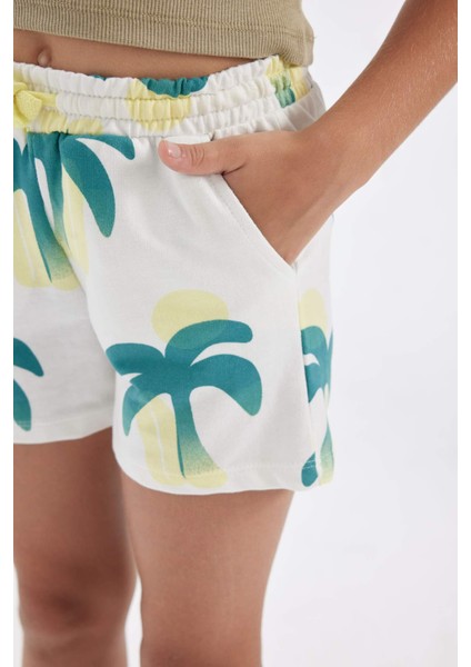 Kız Çocuk Desenli Şort