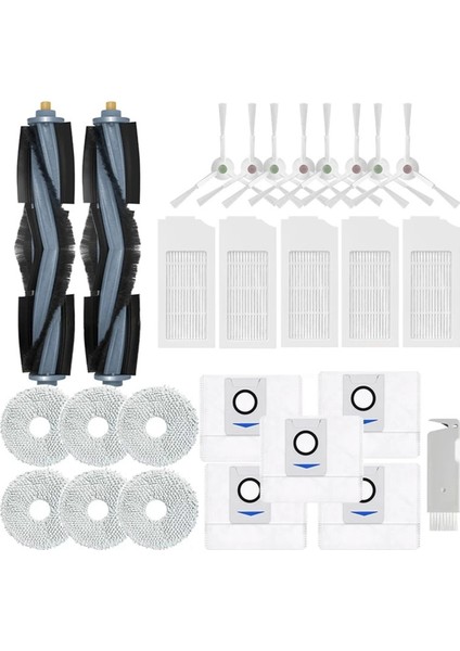 Ecovacs Deebot Için Ana Silindir Yan Fırçası X1 Omni T10 Turbo Vakum Temizleyici Mop Bezi Hepa Filtre Tuz Torbaları Parçalar (Yurt Dışından)