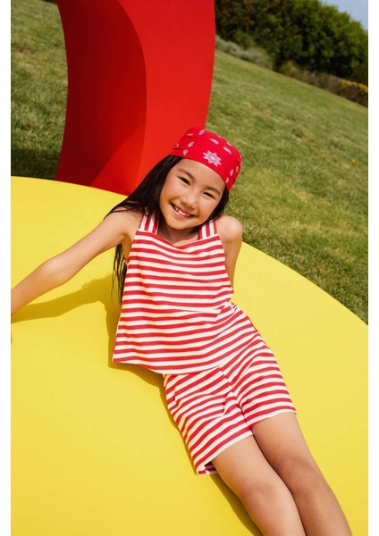 Kız Çocuk Çizgili Şort