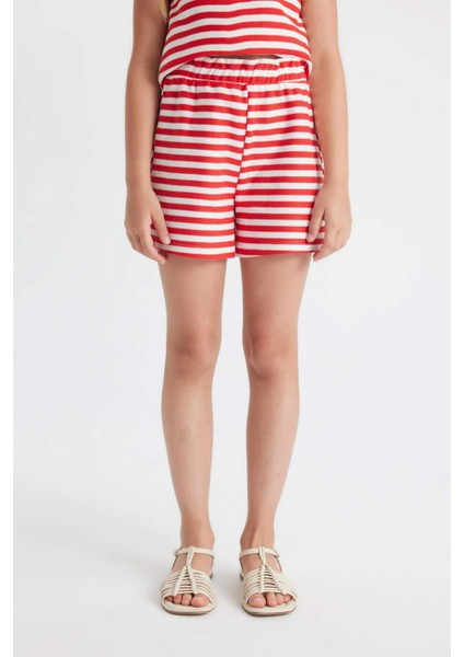 Kız Çocuk Çizgili Şort