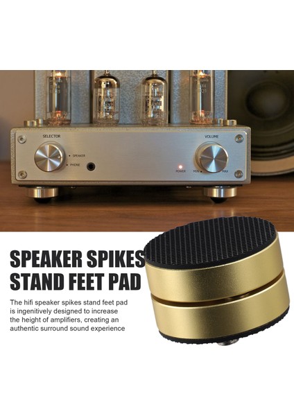 4pcs Alüminyum Alaşım Şok Emici Ayak Saplamaları, Ses Sistemi Ayak Pedleri, 3 Noktalı Çelik Bilyalı Destek Amplifikatör Taban Ayakları, B (Yurt Dışından) fırsatları