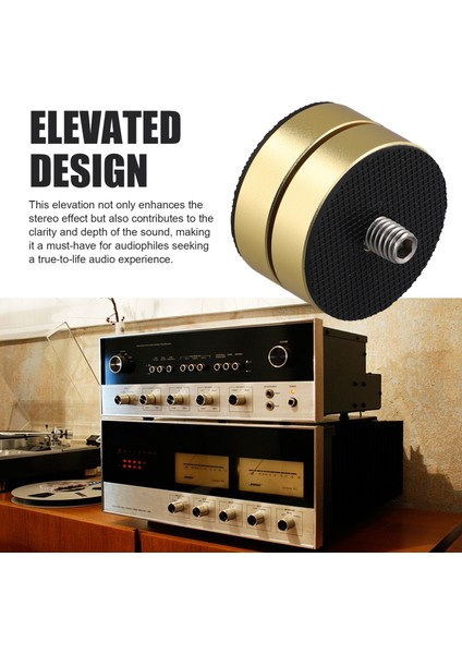 4pcs Alüminyum Alaşım Şok Emici Ayak Saplamaları, Ses Sistemi Ayak Pedleri, 3 Noktalı Çelik Bilyalı Destek Amplifikatör Taban Ayakları, B (Yurt Dışından) indirimleri