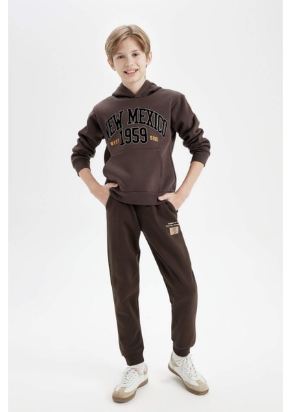 Erkek Çocuk Beli Paçası Lastikli Cepli Baskılı Jogger Eşofman Altı C9778A824WN