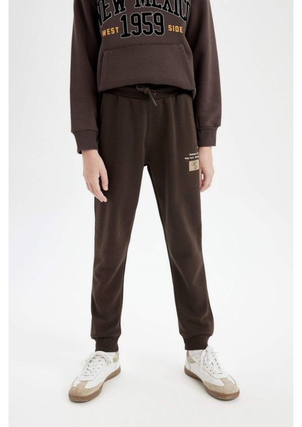 Erkek Çocuk Beli Paçası Lastikli Cepli Baskılı Jogger Eşofman Altı C9778A824WN