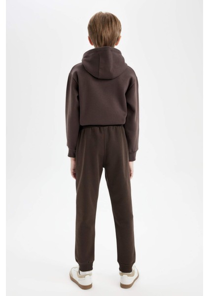 Erkek Çocuk Beli Paçası Lastikli Cepli Baskılı Jogger Eşofman Altı C9778A824WN