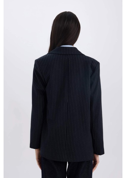 Oversize Geniş Kalıp Kruvaze Yaka Blazer Ceket A4173Ax24Au