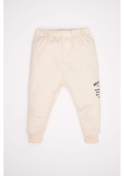 Erkek Bebek 2'li Takım Baskılı Okul Sweatshirt Beli Lastikli Jogger Eşofman Altı D2598A524AU