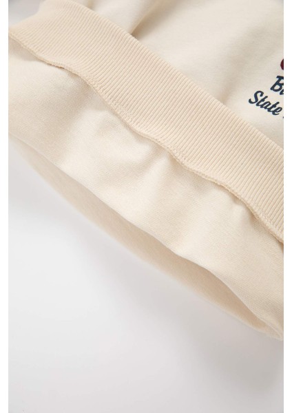 Erkek Bebek 2'li Takım Baskılı Okul Sweatshirt Beli Lastikli Jogger Eşofman Altı D2598A524AU