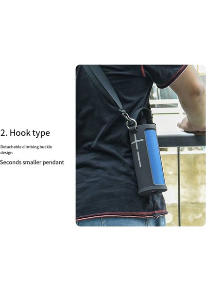 Ue Boom Için 3 Bluetooth Hoparlör Silikon Koruyucu Kasa, Karabinalı Kanca Omuz Askısı ile Hoparlör Koruyucu Kasa, B (Yurt Dışından) fırsatları