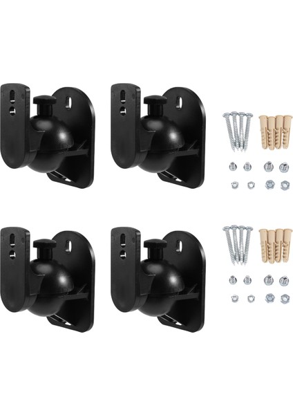 4pcs Evrensel Hoparlör Duvar Montaj Braket Tavan Stand Kelepçesi Ayarlanabilir Döner ve Eğim Açısı Döndürme (Yurt Dışından)