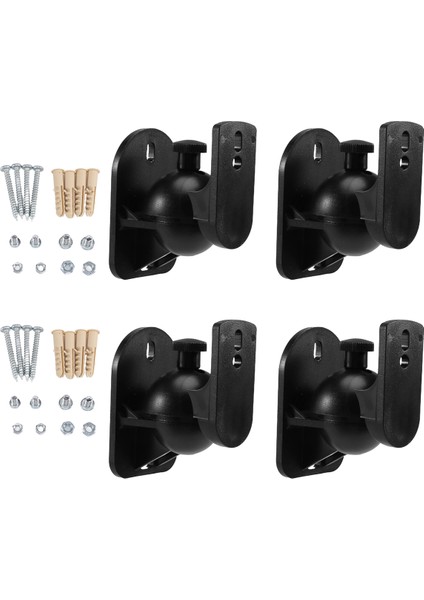 4pcs Evrensel Hoparlör Duvar Montaj Braket Tavan Stand Kelepçesi Ayarlanabilir Döner ve Eğim Açısı Döndürme (Yurt Dışından) fiyatları