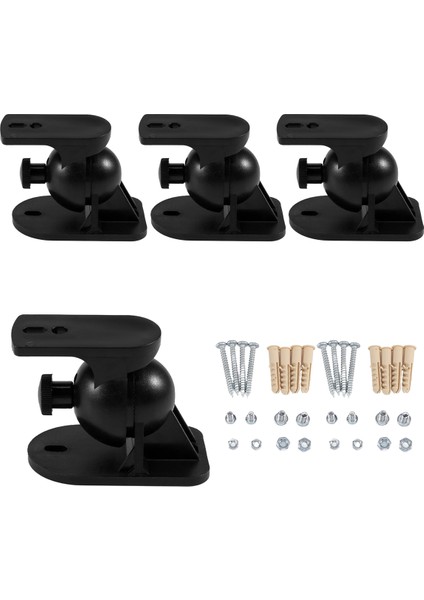 4pcs Evrensel Hoparlör Duvar Montaj Braket Tavan Stand Kelepçesi Ayarlanabilir Döner ve Eğim Açısı Döndürme (Yurt Dışından) modelleri