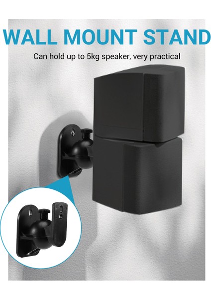 4pcs Evrensel Hoparlör Duvar Montaj Braket Tavan Stand Kelepçesi Ayarlanabilir Döner ve Eğim Açısı Döndürme (Yurt Dışından) indirimleri