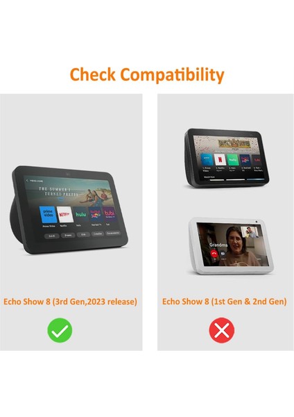 Görüntüleme Açısı Döner ve Eğim Aksesuarlarını Iyileştirmek Için Echo Show 8 (3. Nesil) Ayarlanabilir Tasarım (Yurt Dışından) fırsatları