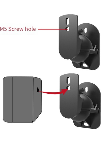 2 Adet Hoparlör Montaj Duvar Braketi Standı Surround Tutucu Ayarlanabilir Döner ve Eğim Açısı Döndürme (Yurt Dışından) modelleri