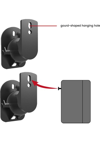 2 Adet Hoparlör Montaj Duvar Braketi Standı Surround Tutucu Ayarlanabilir Döner ve Eğim Açısı Döndürme (Yurt Dışından) fırsatları