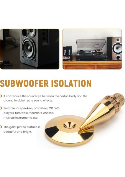 8 Çift Bakır Hoparlör Başak Izolasyon Standı Hoparlör, Amplifikatör, DVD Oynatıcı, Kaydedici (Yurt Dışından) fırsatları