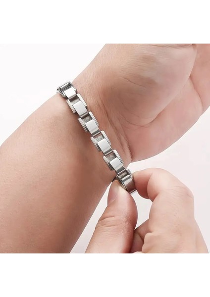 Çelik Charm Bileklik Kişiye Özel Isim Yazılı Charm Bileklik modelleri