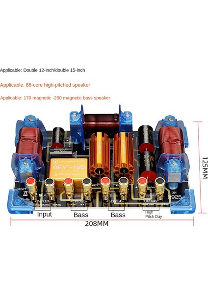 2000W Ses Frekans Bölücü Iki Yönlü Hoparlör Crossover 12 15 Inç Aşamalı Performans Yüksek Güç Frekans Bölücü (Yurt Dışından) fiyatları