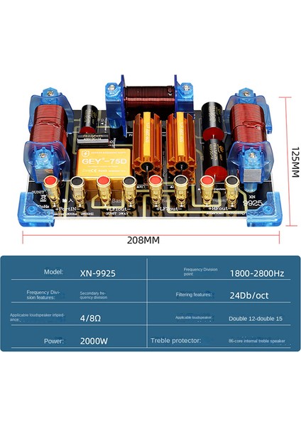 2000W Ses Frekans Bölücü Iki Yönlü Hoparlör Crossover 12 15 Inç Aşamalı Performans Yüksek Güç Frekans Bölücü (Yurt Dışından) fırsatları