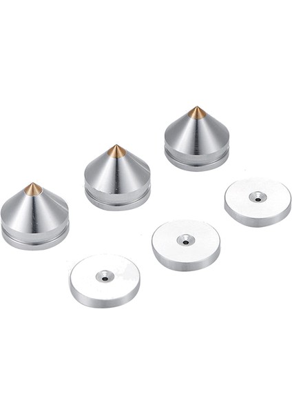 8 Set Hoparlör Ayak Ayak Pad Alüminyum Alaşım Metal Çiviler Koni Zemin Ayak Tırnak Gümüş (Yurt Dışından) modelleri