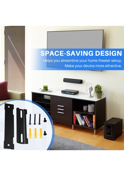 WB-120 Solo 5 Soundbar Için Duvar Montajı Kit Braketi, CINEMATE120 Için Vida ve Duvar Ankrajları, Siyah (Yurt Dışından) fırsatları