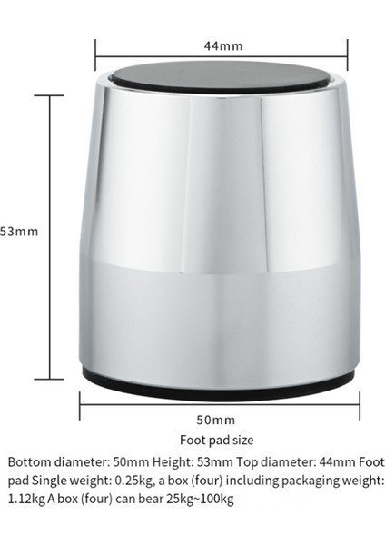 4pcs Hoparlör Ayak Ayak Pedi Alüminyum Alaşım Şok Emici Ped Ayakları (Yurt Dışından) fiyatları