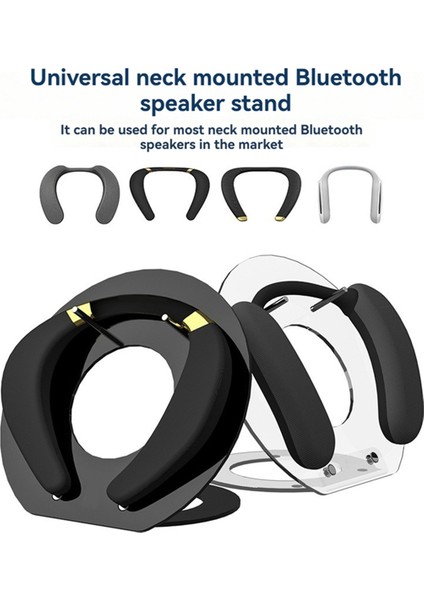 Monster Boomerang Boyun Bandı Hoparlörü Akrilik Masaüstü Tutucu Taban Braketi Siyah Anti-Slip Hoparlör Standı (Yurt Dışından) modelleri