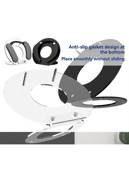 Monster Boomerang Boyun Bandı Hoparlörü Akrilik Masaüstü Tutucu Taban Braketi Siyah Anti-Slip Hoparlör Standı (Yurt Dışından) indirimleri