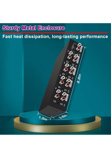 3.5mm Aux +Rca L/r Iki Yönlü Stereo Ses Anahtarı 8 In-1 In-1 Out A/b Analog Ses Anahtarlayıcı Seçici (Yurt Dışından) fırsatları