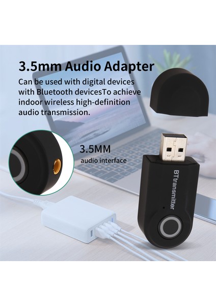 Bluetooth 5.0 Adaptör Kablosuz Audio Pc/tv/araba Için Bluetooth Verici Alıcı 3.5mm Aux Müzik Rx Gönderen Adaptador (Yurt Dışından) indirimleri