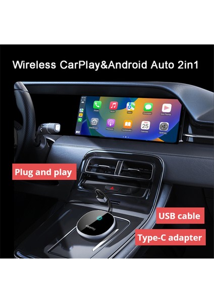 Kablosuz Carplay &amp; Android Otomatik Adaptörüne Kablolu USB Android Otomatik Kablosuz Adaptör ile Kablosuz Carplay Apple Için (Yurt Dışından) fiyatları
