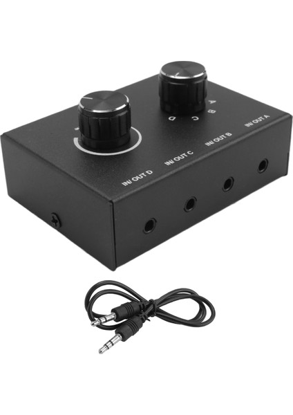 4 Bağlantı Noktası 3.5mm Stereo Ses Anahtarlayıcı Desteği 1&#39;de 1 Veya Pc Telefon Dizüstü Bilgisayar Kulaklığı Için 1&#39;den 4&#39;ü Çıkış (Yurt Dışından) modelleri