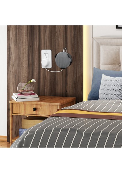 Hoparlör Duvar Montaj Braketi Alexa Echo Dot 3rd Gen Akıllı Hoparlör Kapalı Hoparlör Muhafaza Braketi Beyaz (Yurt Dışından)