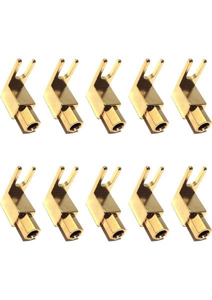 Sağ Açılı Kürek Çatal ve Bağlama Direği - 4mm Muz Fiş Soketi - Hoparlör ve Güç ve Amp Için Kürek Çatal Konektörü (10 Paket) (Yurt Dışından) fiyatları